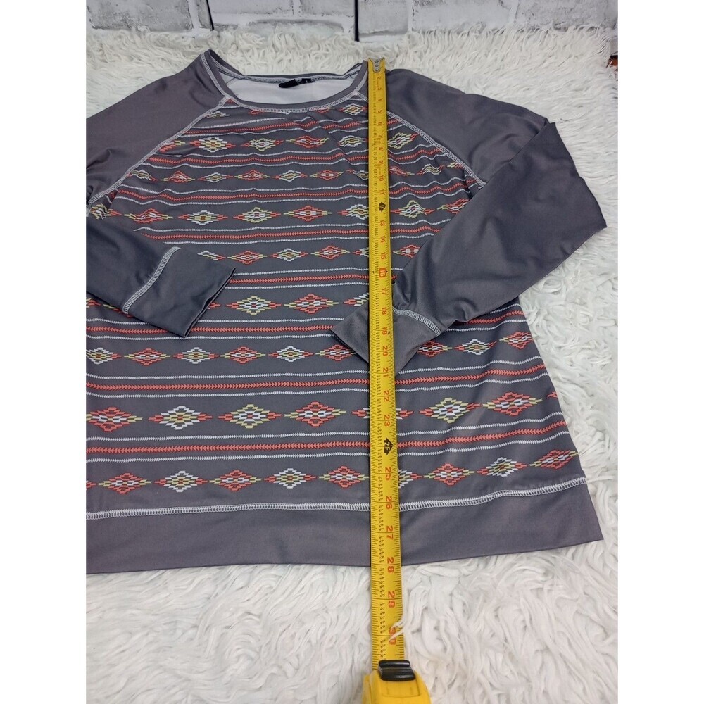 Cruel Gray Long Sleeve Top Womens XL  Western - Picture 3 of 7